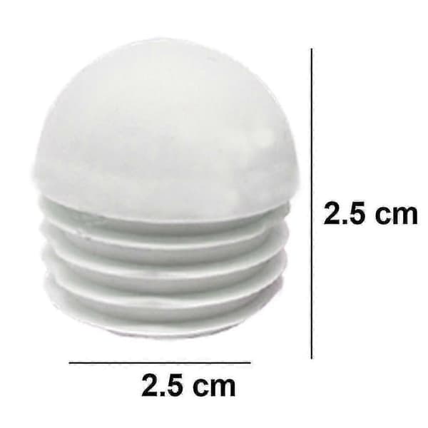 32 stykker rørpropper, runde endehætter, rør, lamelpropper-YH 25mm White