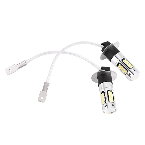 Pari H3 4014 valkoinen LED-auton ajovalot Sumu DRL-lamppu DC 12V