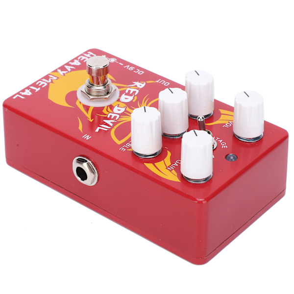 Distortion Guitar Pedal Red Devil Heavy Metal Toneffekt Elektrisk Processor 9V DC