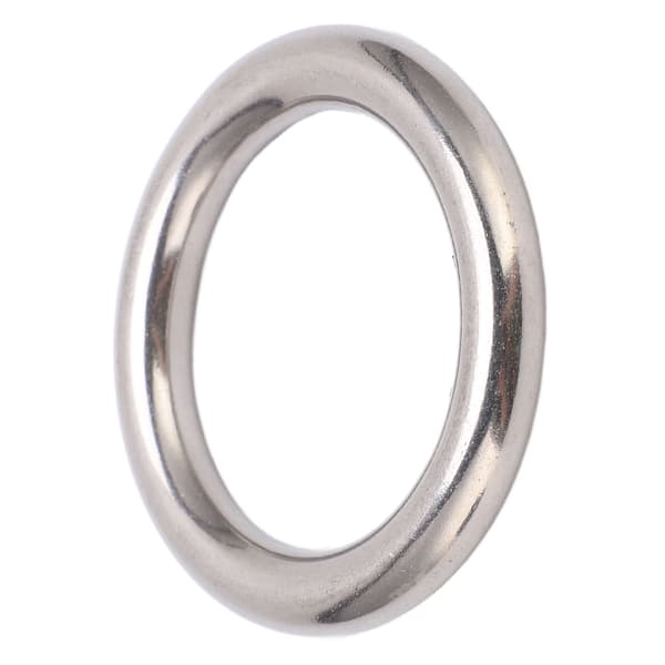 Svejset O-ring Rustfrit stål Svejset rund ring Kompatibel med navigationsdykning Hængekøjer og tasker 10x50 mm