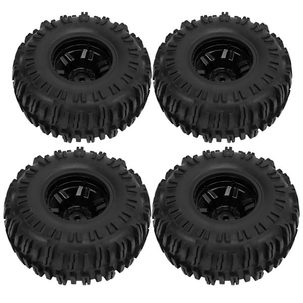 4 stk RC forreste og bageste gummidæk og 6 eger fælge sæt til ARRMA SENTON 1/10 RC bil opgraderingsdele sort
