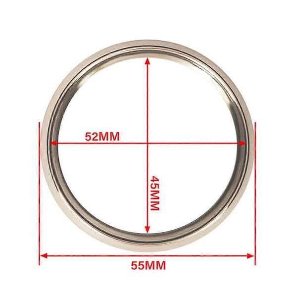 52mm 85mm Sølv eller Sort Bezel Rustfrit Stål Ring til Bil Båd Motorcykel Må 85mm Silver
