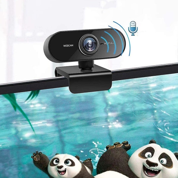 Webbkamera med mikrofon, full hd 1080p webbkamera videokamera