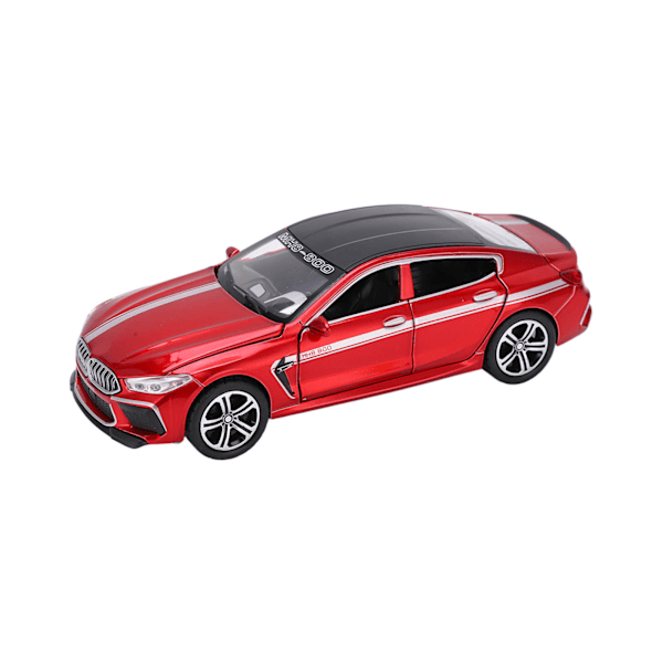 【NX】1/32 Legering Trykstøbt Modelbiler Træk Tilbage Legetøjsbiler Bilmodel med Lyd og Lys til Børn Rød