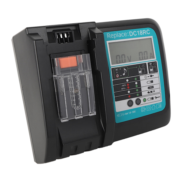 DC18RC Li-Ion batterilader med skærm til Makita 14,4-18V BL1815 BL1415 BL1460 (AU-stik 100-240V)