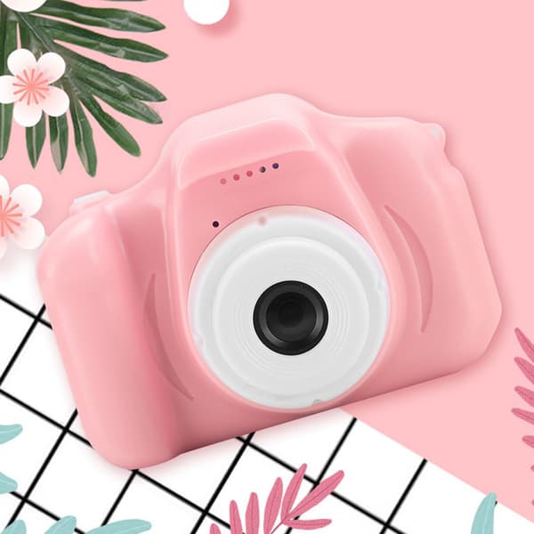 Bærbart Mini Børn Digitalt Videokamera Legetøj med 2.0in TFT Farveskærm Pink