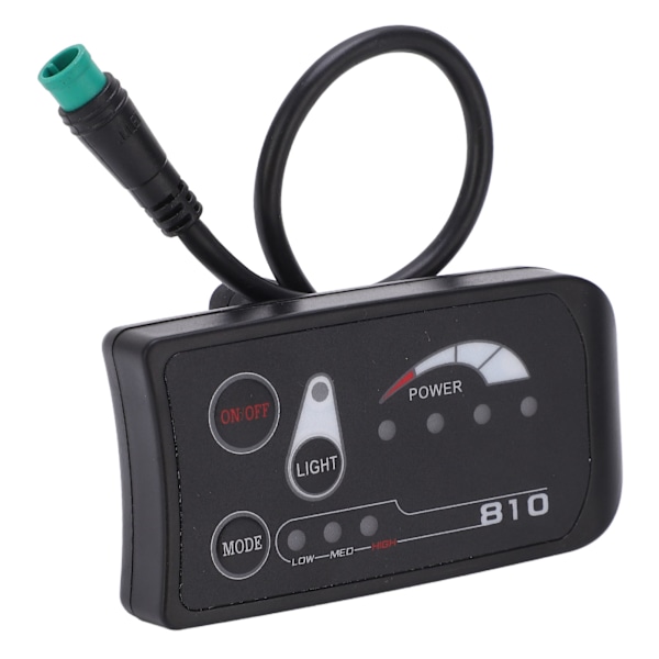 El-sykkel LED-display Kontrollpanel 36V 48V S810 LED-display Måler for El-sykkel Modifisering Vanntett Grensesnitt
