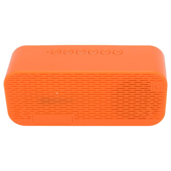 Mini Bluetooth Høyttaler Kraftig Bass Dobbel Vekkerklokke Bærbar Trådløs Høyttaler med LED-Display Oransje
