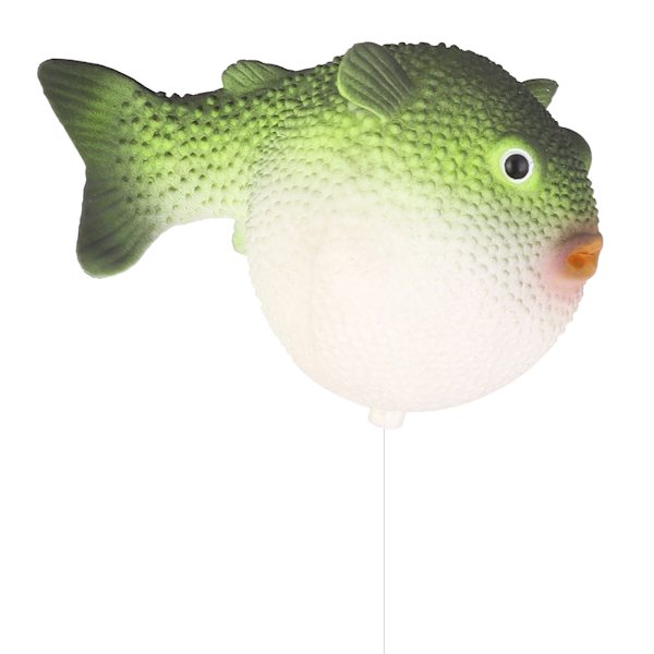 Akvarie Dekoration Kunstig Globefisk Simuleret Fluorescerende Lysende Lille Globefisk Akvarie Ornament Landskab Grøn