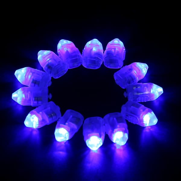 1 set/50 st vattentäta LED-lampor Kompatibel med papperslyktaballongbröllopsdekor blå