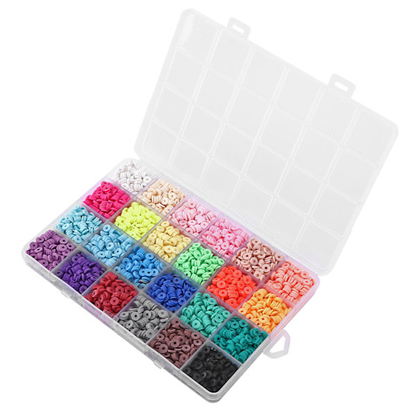 Clay Bead Kit 24 färger Lätt vattentät DIY Intressant Attraktivt dekorativt armband Tillbehör för present