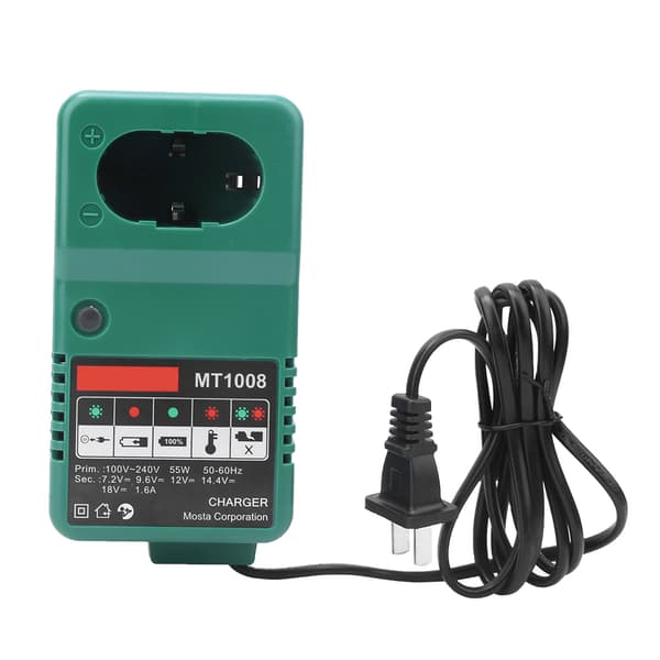 MT1008 Universal elektrisk drillbatterilader 7,2/9,6/12/14,4/18V US-plugg 110-240V