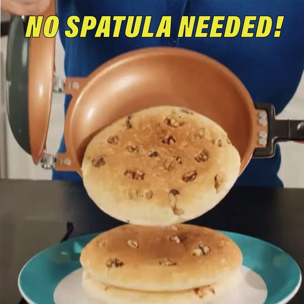 Sammenklappelig stegepande Multifunktionel dobbeltsidet stegepande Non-stick stegepande