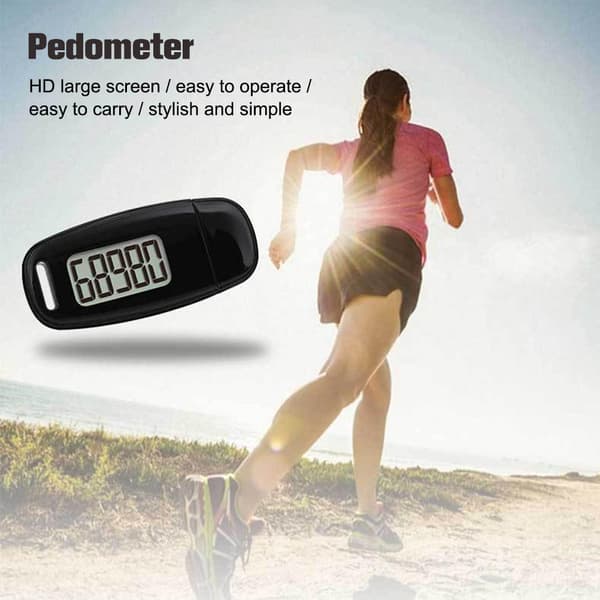 USB-lading Steppteller Gå 3D Pedometer med Stor LCD-skjerm Klips og Lanyard