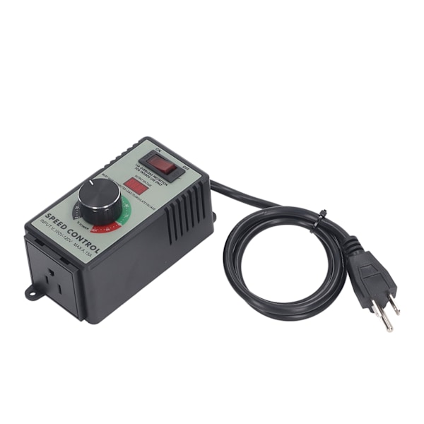 Fläkthastighetskontrollomkopplare AC-motor Elektrisk variabel regulator US-kontakt 100-120V