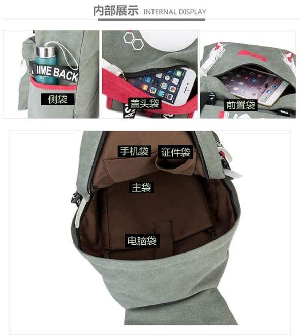 Overwatch Ryggsäck Skolväska Model grå gray