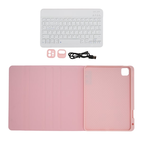 Tysk Tablet Etui med Tastatur til IOS Tablet Air 4 5 10,9 Tommer til IOS Tablet Pro 11 Tommer 32,8ft Smart Tastatur Etui Pink