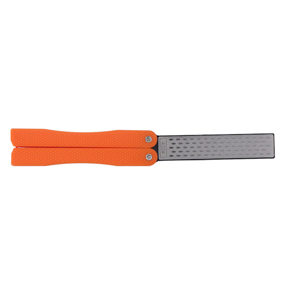 Knivslipare Vikbar fläktformad Adamas Material Lätt bärbar knivslip för utomhusbruk Orange