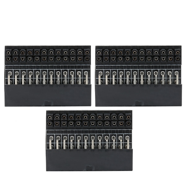 3 kpl Emolevyn Virtasovitin 24Pin - 90 Asteen Liitin DIY Asennustarvikkeet
