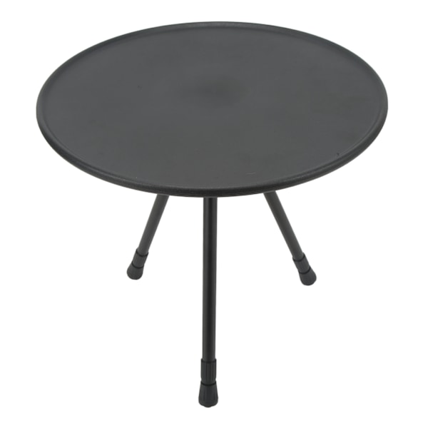 Fällbart camping runt bord aluminiumlegering Lyftbart bärbart picknick campingbord för självkörande husbilsutrustning matt svart