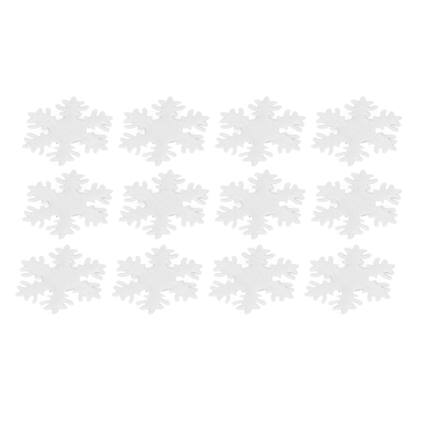 1000 stk. Snøfnugg Konfetti 3 cm Luktfri Gjenbrukbar Hvit Juledekorasjon for Bursdagsfester Bryllup Høytider