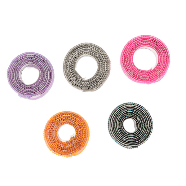 5 Rullar Rhinestone-remsor Blandade Färger 1yd Längd 0.4in Bredd Används Ofta Kristallband för Dekoration DIY Hantverk