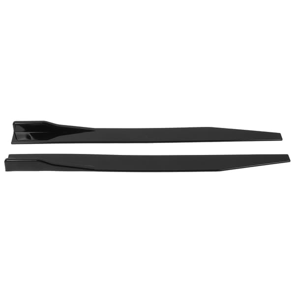 2 stk Bilsideskjørt Splitter Lip Winglet Diffuser Universal 120cm/47.2in Blank Svart