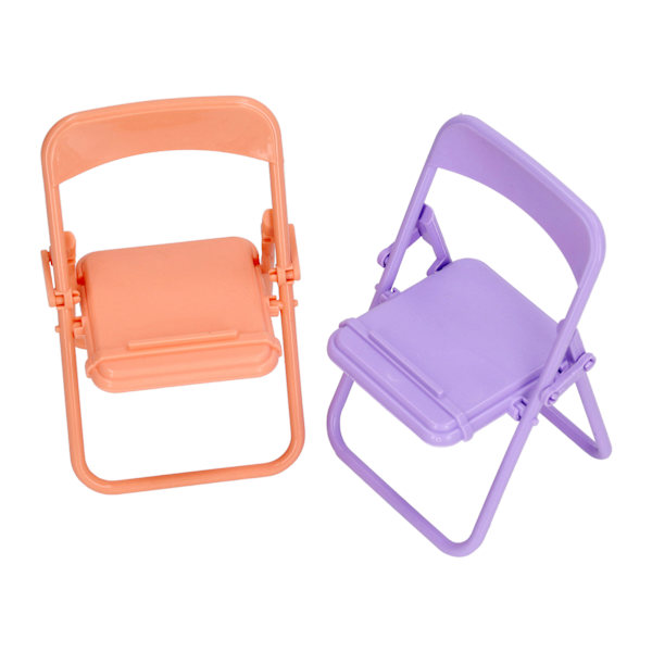 20 stk Mini Stol Telefonholder Sammenleggbar Livlig Farge Plassbesparende Mini Klappstol for Hjem Reise Kontor