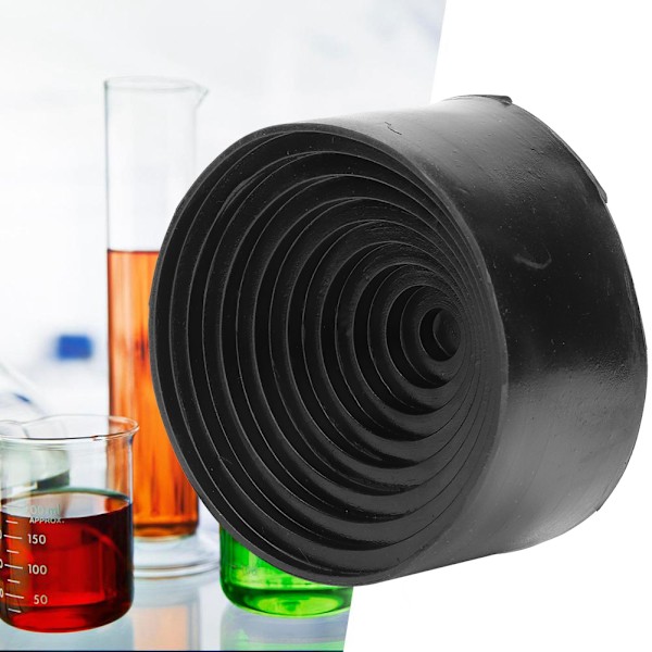 Diameter 90 mm/3,54 tommer Laboratoriekolvstativ Sort gummi rund kolvstøttebase