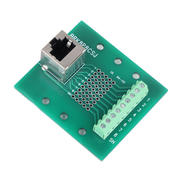 RJ45 Ethernet-kontakt Breakout Board 8P8C Nätverksport Skruv terminalkort med fäste för datorer Router Switchar