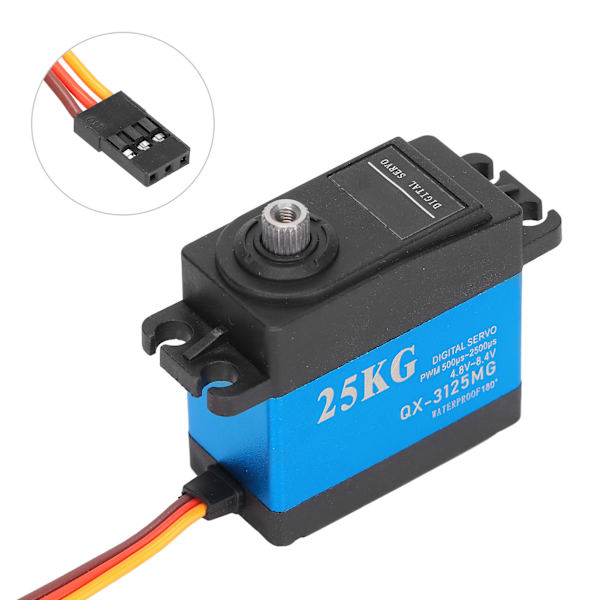 QX‑3125MG Vattentät Servo 25KG Hög Hastighet Metallväxel Digital Servo för Flygplan Bilmodell