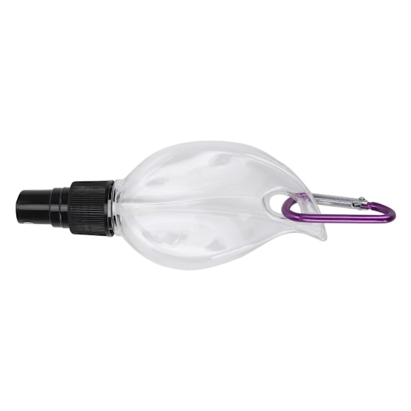 50 ml bladformad transparent resedoseringssprayflaskor med nyckelring påfyllbar behållare Svart munstycke