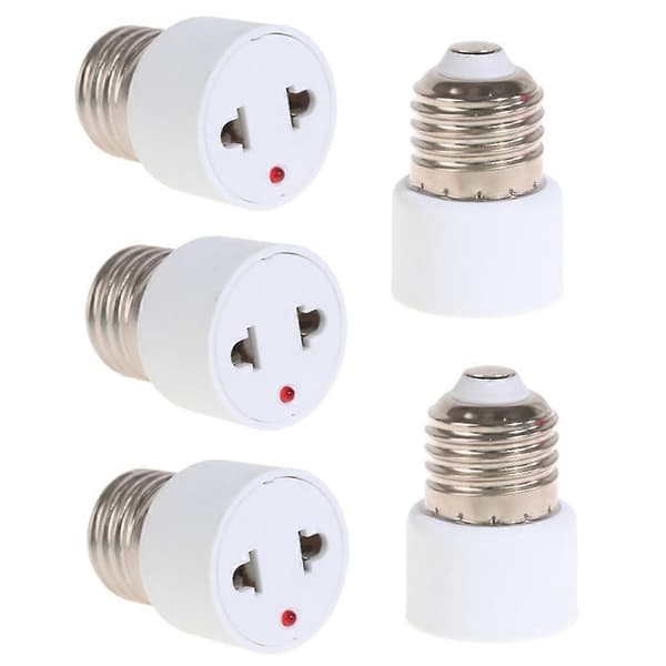 5 stk E27 til EU-stikadapter Pæreholder Lampeholder Adapter Bærbar Lampesokkel