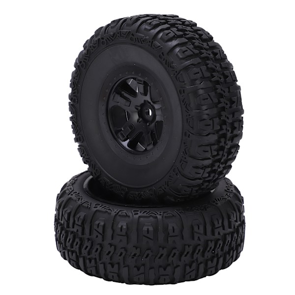 2 stk. hjulfælg og dæksæt til Traxxas Slash 1/10 RC Short Course Lastbildæk Opgraderingsdele Sort