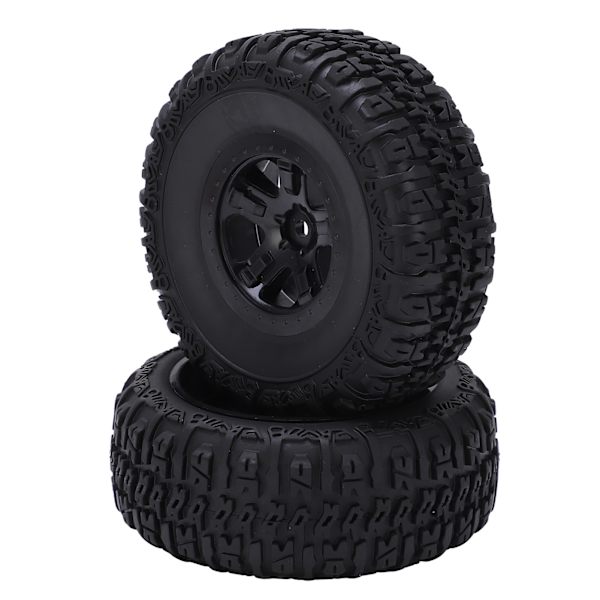 2kpl pyörän vanne- ja rengassarja Traxxas Slash 1/10 RC Short Course -kuorma-auton renkaille, päivitysosat, musta
