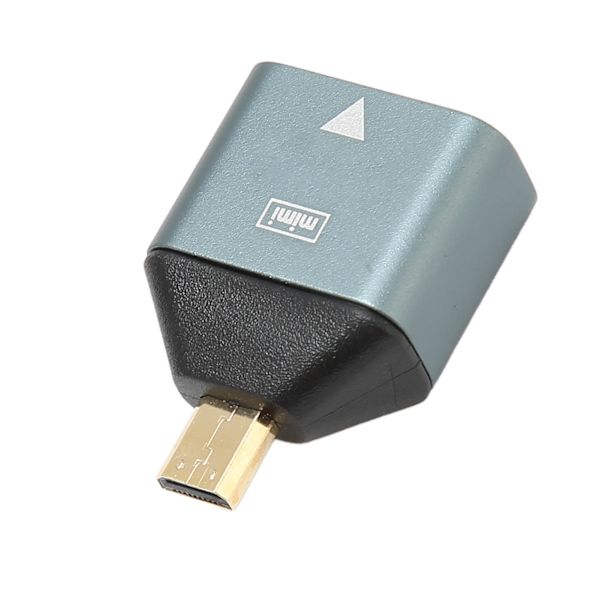 HD hun til mikro HD-adapter Aluminiumlegering Plug and Play 4K-understøttet Micro HD til HD-konverter til stationær bærbar computer