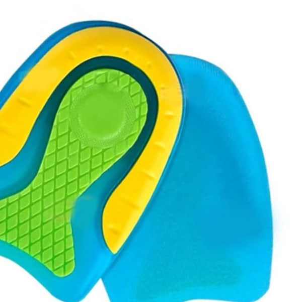 1 par silikonhälkoppar för män, mjuk elastisk silikonhälkudde Stötdämpande förhöjning U-formade hälinlägg