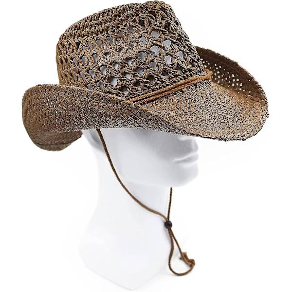 Solhat i Western Cowboy-stil til voksne i kaffe farve