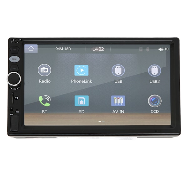 Bilstereo Bluetooth 5.1 7 tommer touchskærm Spejlforbindelse Ratkontrol Bakkamera MP5-afspiller