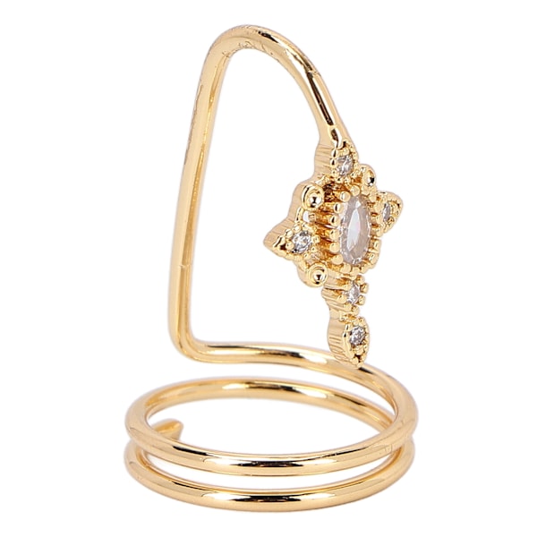 Kvinders Fingernegl Ring Elektroplettering Kobber Mode Fingernegl Ringe Neglekunst Tilbehør Guld