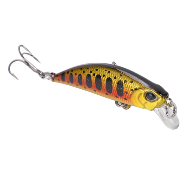 5 cm Kova Teko-Minnow Uistin 3D Todellinen Silmät Uiva Wobbler Uistin #2