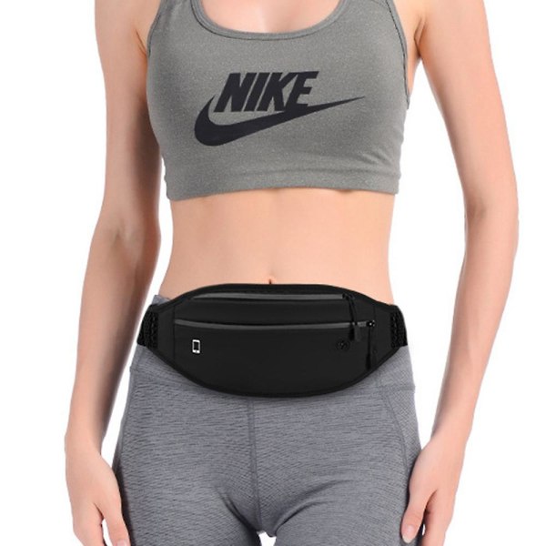 Crossbody Fanny Pack, Running Waist Pack vyö Muoti Urheilulaukku Juoksupussi Naisille Miehille black