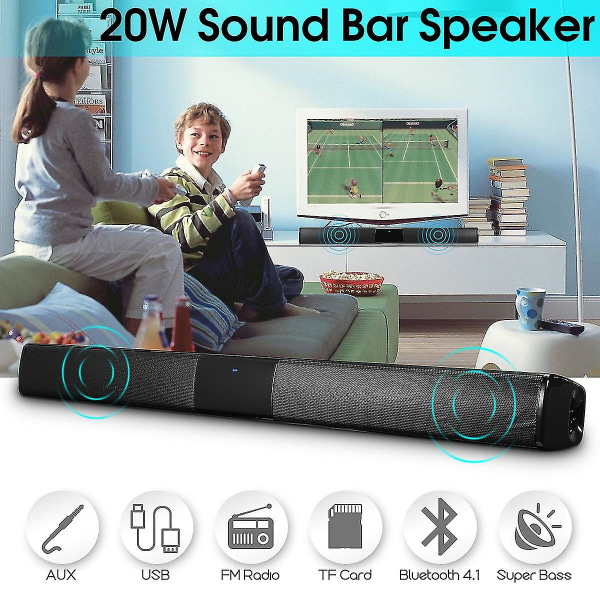 Tv Soundbar Subwoofer Högtalare Trådlös Bluetooth Sound Bar Hi-fi Theater System