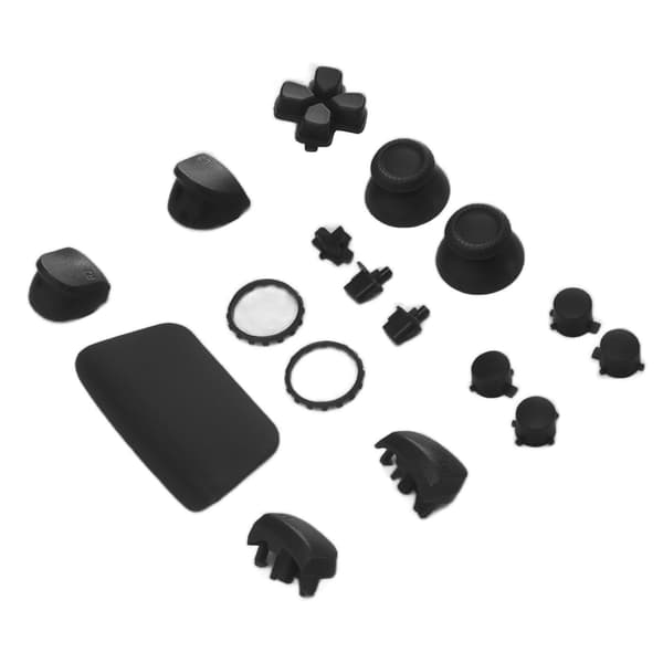 Erstatningsknapper L2 R2 Fuld knapsæt reparationssæt kompatibel med erstatningsknapper kompatibel med PS5 Controller Sort