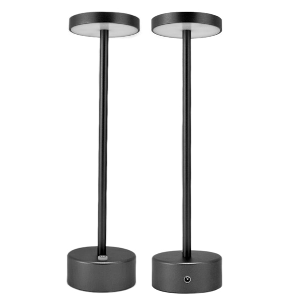LED-pöytälamppu Vedenkestävä USB-kosketushimmennettävä pöytälamppu 2 kirkkausasetustasolla kotiin olohuoneeseen Musta