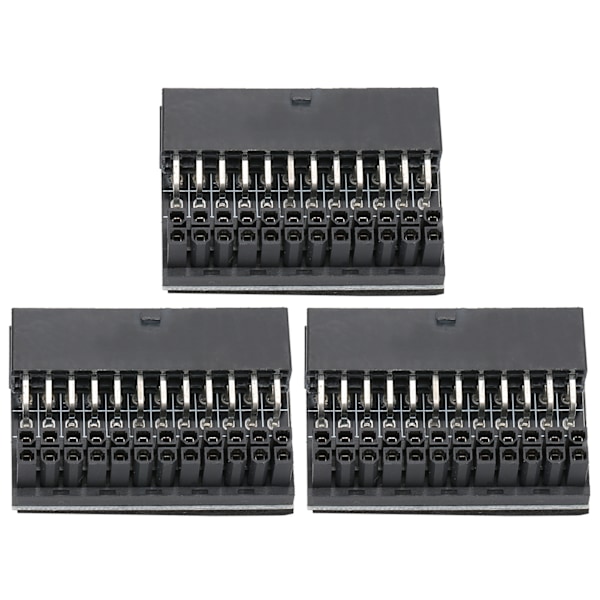 3 kpl Emolevyn Virtasovitin 24Pin - 90 Asteen Liitin DIY Asennustarvikkeet