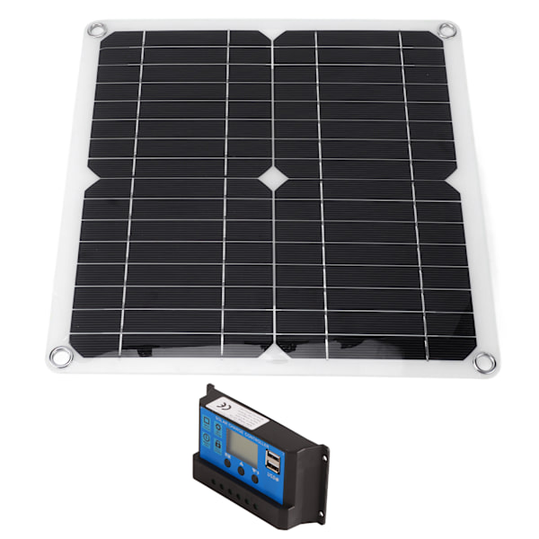 【NX】15W Solar Panel Kit Dubbel USB DC-utgång 100A Controller Solceller Kompatibel med bilbåt BatteryController Blå