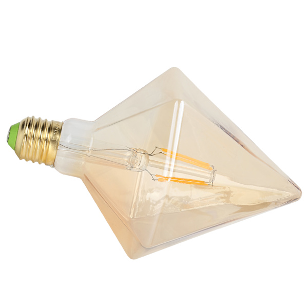 LED-glödtrådslampa i retrostil pyramidform 4W E27-lampa för hembelysning Varmt ljus