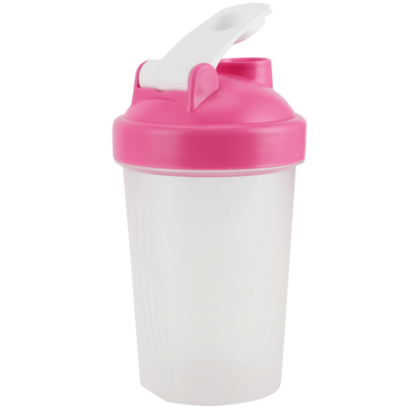400ML Rystesflaske Plast Protein Flaske Fitness Vandflaske Sport Kop Uden BPA Pink