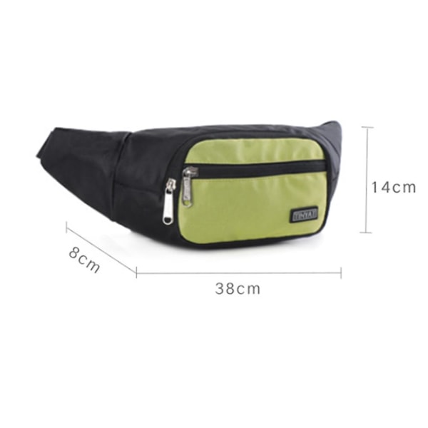 Vanntett midjeveske Outdoor Sports Multifunksjonell midjeveske Leisure Skulder Messenger Bag black